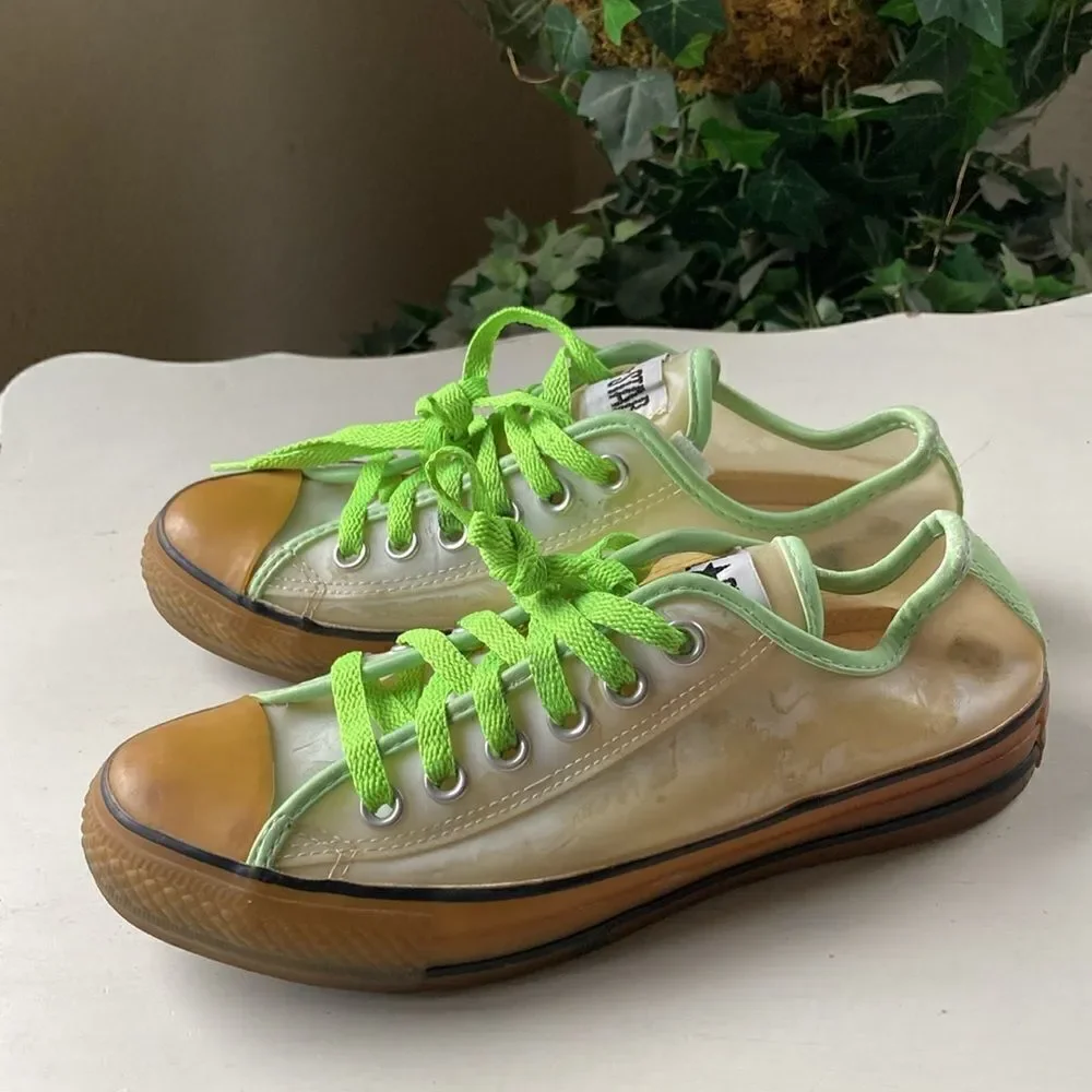 Converse Chuck Taylor Transparent Glow In The Dark Low Top Lace Up Sneakers Sz 5